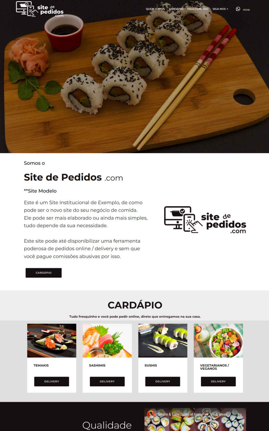 Web app delivery para restaurantes e lanchonetes